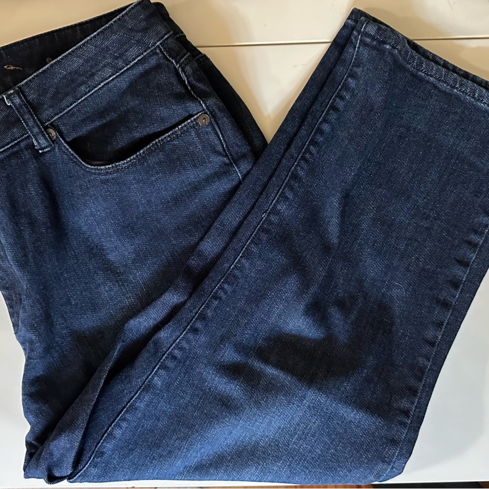 Practically New Cropped Jeans Dark Blue